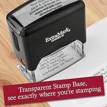 Amazon.com : ExtraMark Return Address Stamp - 5 Lines